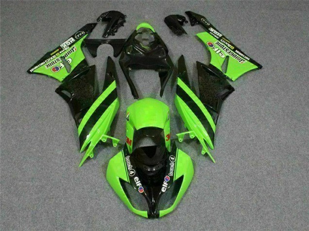 Negro Verde 3M Touch4 Carenado Moto Kawasaki ZX6R 09-12 Negro Verde 3M Touch4 Carenado Moto Kawasaki ZX6R 09-12