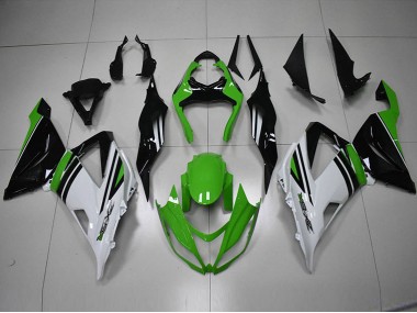 Negro Verde Blanco Carenado Moto Kawasaki ZX6R 13-18