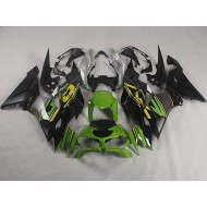 Negro Verde Carenado Moto Kawasaki ZX6R 19-23
