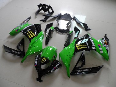 Negro Verde Monster Carenado Moto Kawasaki ZX 300R 13-16