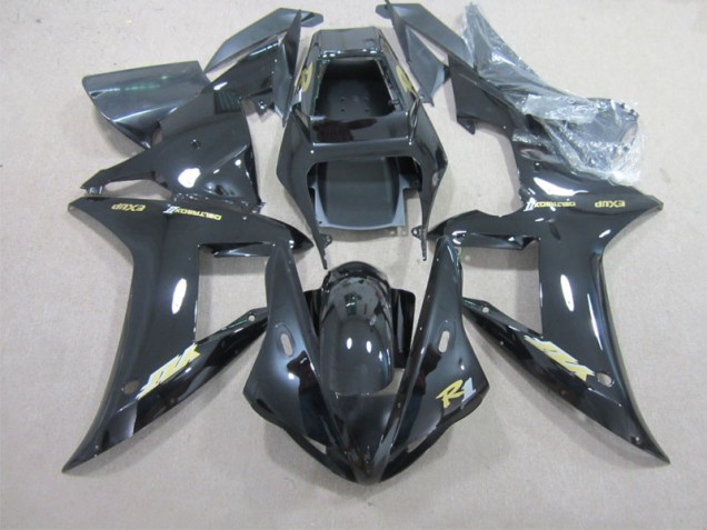 Negro con Oro Calcomanía Carenado Moto Yamaha R1 02-03 Negro con Oro Calcomanía Carenado Moto Yamaha R1 02-03