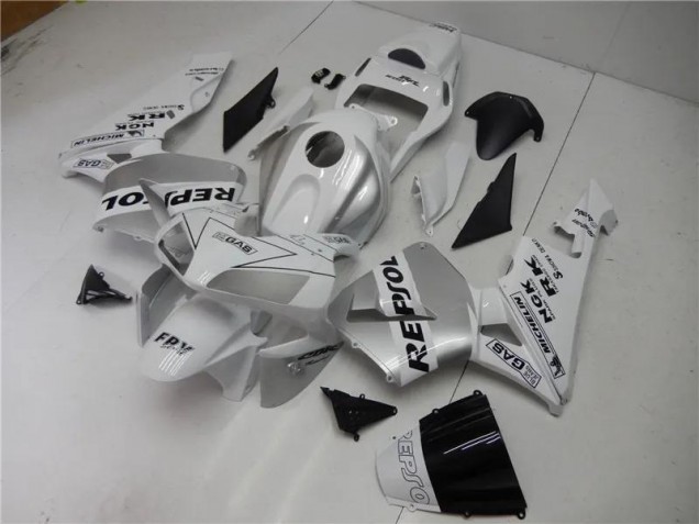 Plata Blanco Negro Repsol Carenado Moto Honda CBR 600 RR 03-04 Plata Blanco Negro Repsol Carenado Moto Honda CBR 600 RR 03-04