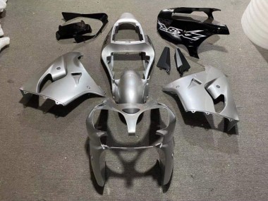 Plata Brillante Negro Carenado & Plástico Moto Kawasaki ZX9R 02-03