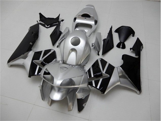 Plata Negro Carenado Moto Honda CBR 600 RR 05-06 Plata Negro Carenado Moto Honda CBR 600 RR 05-06