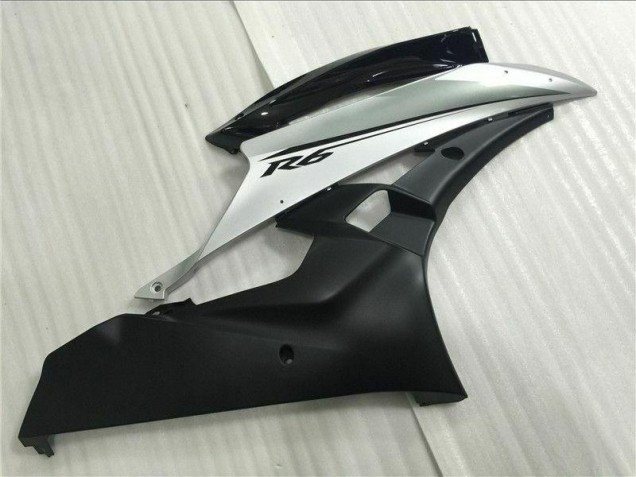 Plata Negro Inyección Kit Carenado Moto Yamaha R6 06-07 Plata Negro Inyección Kit Carenado Moto Yamaha R6 06-07