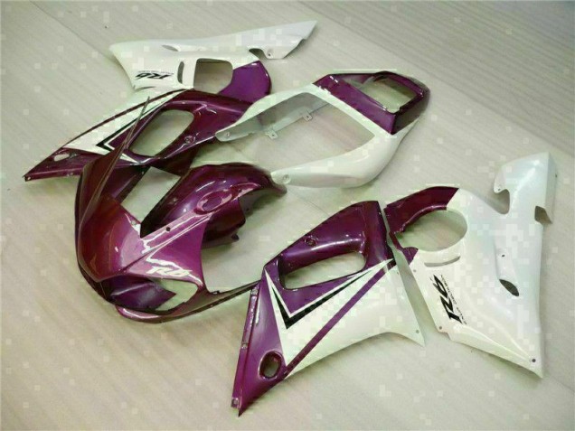 Púrpura Blanco Carenado Moto Yamaha R6 98-02 Púrpura Blanco Carenado Moto Yamaha R6 98-02