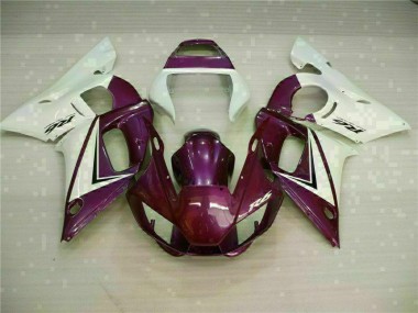 Púrpura Blanco Carenado Moto Yamaha R6 98-02