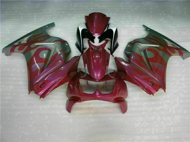 Púrpura Rojo Carenado Moto Kawasaki EX250 08-12 Púrpura Rojo Carenado Moto Kawasaki EX250 08-12