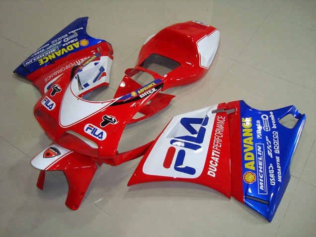 Rojo Azul Fila Carenado Moto Ducati 748 93-05 Rojo Azul Fila Carenado Moto Ducati 748 93-05