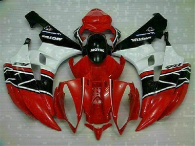 Rojo Blanco ABS Kits Carenado Moto Yamaha R6 06-07