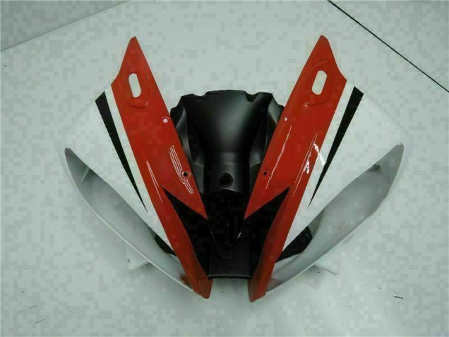 Rojo Blanco ABS Moto Plástico Yamaha R6 06-07 Rojo Blanco ABS Moto Plástico Yamaha R6 06-07