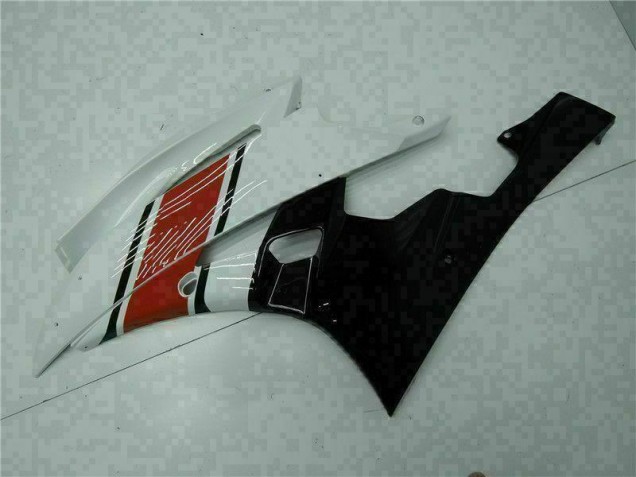 Rojo Blanco ABS Moto Plástico Yamaha R6 06-07 Rojo Blanco ABS Moto Plástico Yamaha R6 06-07