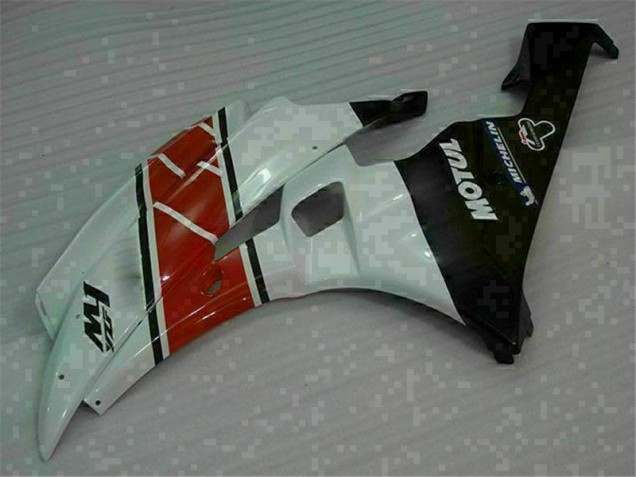 Rojo Blanco ABS Moto Plásticos Yamaha R6 06-07 Rojo Blanco ABS Moto Plásticos Yamaha R6 06-07