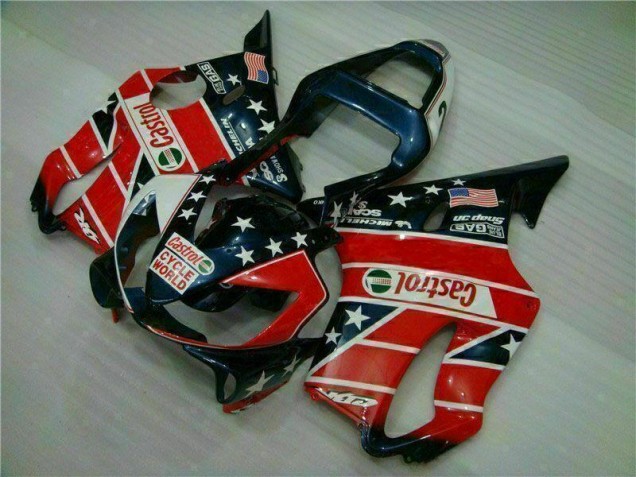 Rojo Blanco Azul Castrol Cycle World Carenado Moto Honda CBR 600 F4i 01-03 Rojo Blanco Azul Castrol Cycle World Carenado Moto Honda CBR 600 F4i 01-03