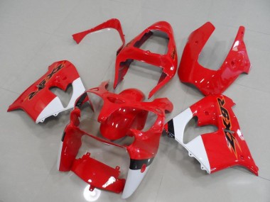 Rojo & Blanco Carenado Moto Kawasaki ZX9R 00-01