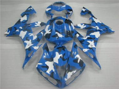 Rojo Blanco Carenado Moto Yamaha R1 04-06