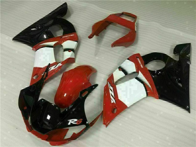 Rojo Blanco Carenado Moto Yamaha R6 98-02 Rojo Blanco Carenado Moto Yamaha R6 98-02