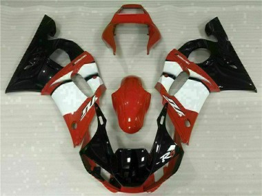 Rojo Blanco Carenado Moto Yamaha R6 98-02