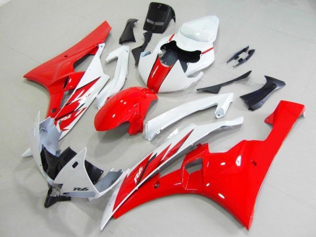Rojo Blanco Carrocería Motocicletas Yamaha R6 06-07 Rojo Blanco Carrocería Motocicletas Yamaha R6 06-07