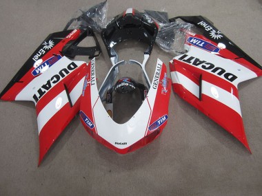Rojo Blanco Generali Tim Carenado Moto Ducati 1098 07-14