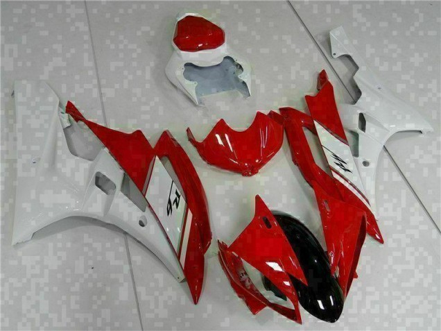 Rojo Blanco Kit Carenado Moto Yamaha R6 06-07 Rojo Blanco Kit Carenado Moto Yamaha R6 06-07