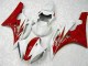 Rojo Blanco Kits Completo Carenado Moto ABS Yamaha R6 06-07 Rojo Blanco Kits Completo Carenado Moto ABS Yamaha R6 06-07