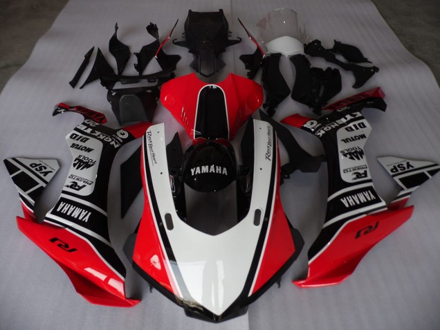 Rojo Blanco Negro Carenado Moto Yamaha R1 15-19 Rojo Blanco Negro Carenado Moto Yamaha R1 15-19