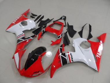 Rojo & Blanco & Negro Carenado Moto Yamaha R6 03-05
