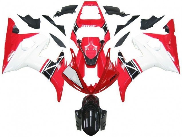 Rojo Blanco Negro Kits Completo Carenado Moto ABS Yamaha R6 03-05 Rojo Blanco Negro Kits Completo Carenado Moto ABS Yamaha R6 03-05