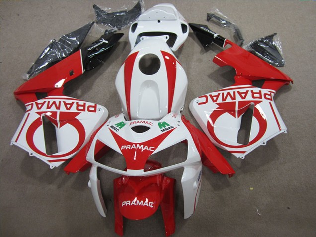 Rojo Blanco PRAMAC Carenado Moto Honda CBR 600 RR 05-06 Rojo Blanco PRAMAC Carenado Moto Honda CBR 600 RR 05-06