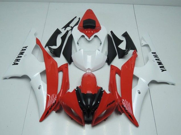 Rojo & Blanco Perla Carenado Moto Yamaha R6 08-16 Rojo & Blanco Perla Carenado Moto Yamaha R6 08-16