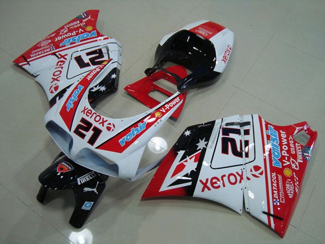 Rojo Blanco Xerox 21 Kits Carenado Moto Ducati 748 916 996 996S 93-05 Rojo Blanco Xerox 21 Kits Carenado Moto Ducati 748 916 996 996S 93-05
