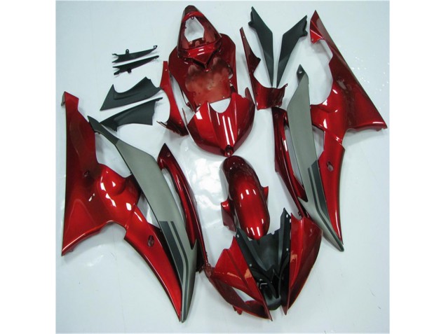 Rojo Gris Carenado Moto Yamaha R6 08-16 Rojo Gris Carenado Moto Yamaha R6 08-16