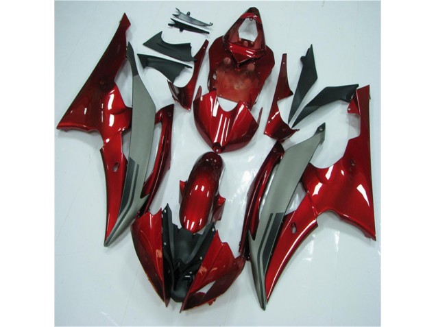 Rojo Gris Carenado Moto Yamaha R6 08-16 Rojo Gris Carenado Moto Yamaha R6 08-16