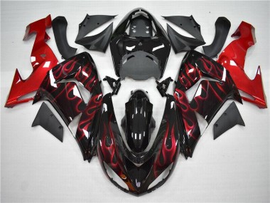 Rojo Llama Carenado Moto Kawasaki ZX10R 06-07