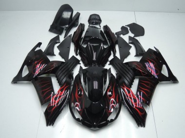 Rojo Llama Carenado Moto Kawasaki ZX14R ZZR 1400 06-11