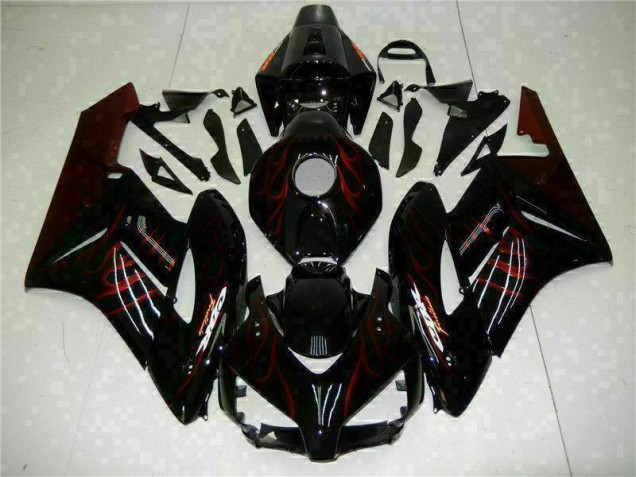 Rojo Llama Negro Carenado Moto Honda CBR 1000 RR 04-05 Rojo Llama Negro Carenado Moto Honda CBR 1000 RR 04-05