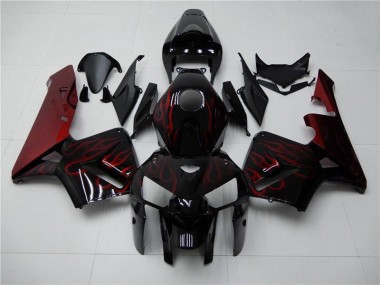 Rojo Llama Negro Carenado Moto Honda CBR 600 RR 05-06