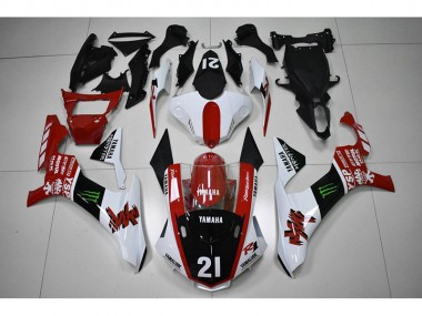 Rojo Negro 21 Carenado Moto Yamaha R1 15-19