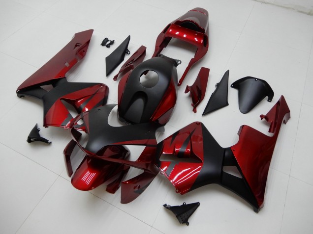 Rojo Negro ABS Moto Plástica Honda CBR 600 RR 03-04 Rojo Negro ABS Moto Plástica Honda CBR 600 RR 03-04