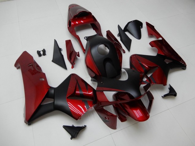 Rojo Negro ABS Moto Plástica Honda CBR 600 RR 03-04 Rojo Negro ABS Moto Plástica Honda CBR 600 RR 03-04