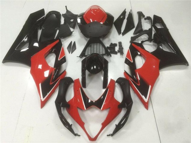 Rojo Negro ABS Moto Plástica Suzuki GSXR 1000 K5 05-06 Rojo Negro ABS Moto Plástica Suzuki GSXR 1000 K5 05-06