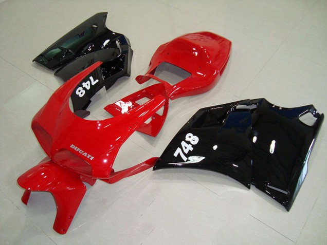 Rojo Negro ABS Moto Plástico Ducati 748 916 996 996S 93-05 Rojo Negro ABS Moto Plástico Ducati 748 916 996 996S 93-05
