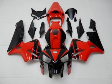 Rojo Negro ABS Moto Plástico Honda CBR 600 RR 05-06