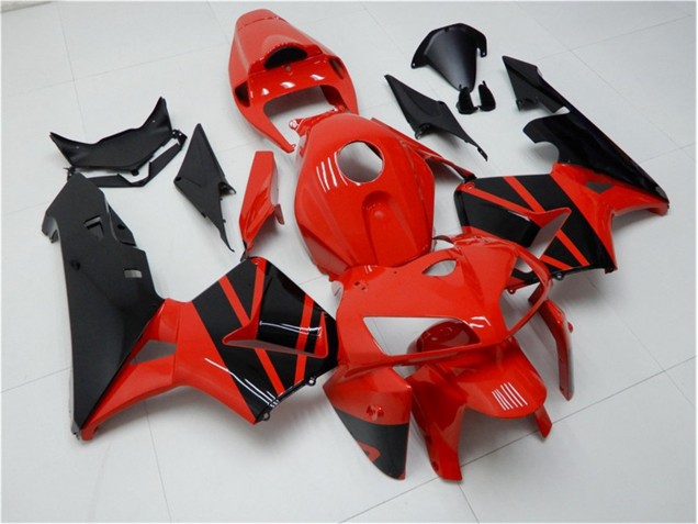 Rojo Negro ABS Moto Plásticos Honda CBR 600 RR 05-06 Rojo Negro ABS Moto Plásticos Honda CBR 600 RR 05-06