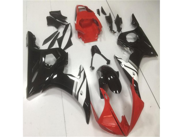 Rojo Negro Blanco Carenado Moto Yamaha R6 03-05 Rojo Negro Blanco Carenado Moto Yamaha R6 03-05