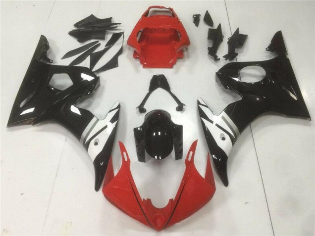 Rojo Negro Blanco Carenado Moto Yamaha R6 03-05 Rojo Negro Blanco Carenado Moto Yamaha R6 03-05