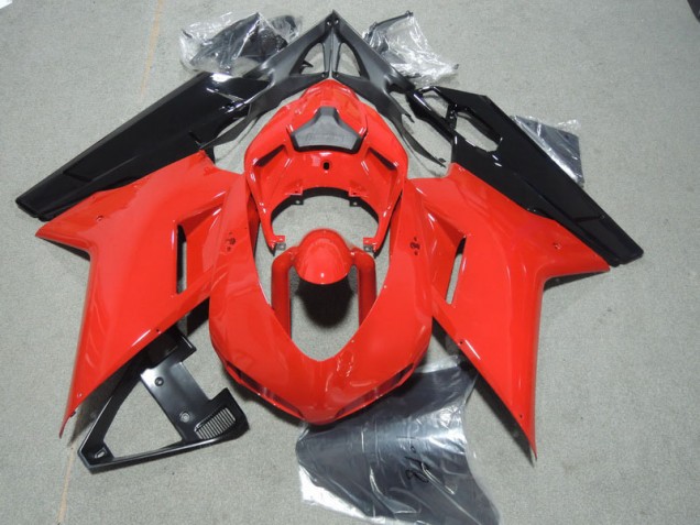 Rojo Negro Carenado Moto Ducati 1098 07-14 Rojo Negro Carenado Moto Ducati 1098 07-14