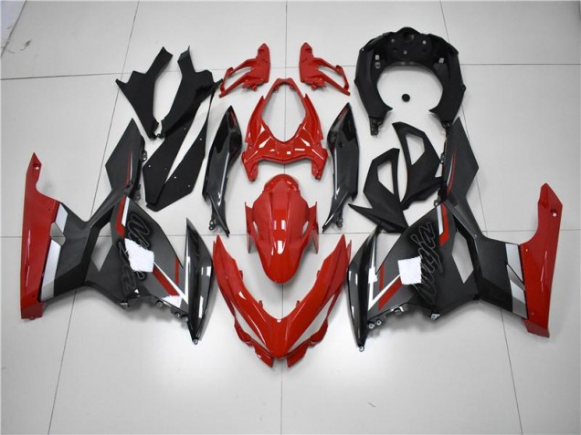 Rojo Negro Carenado Moto Kawasaki EX400 18-23 Rojo Negro Carenado Moto Kawasaki EX400 18-23