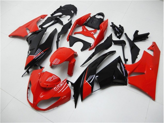 Rojo Negro Carenado Moto Kawasaki ZX6R 09-12 Rojo Negro Carenado Moto Kawasaki ZX6R 09-12